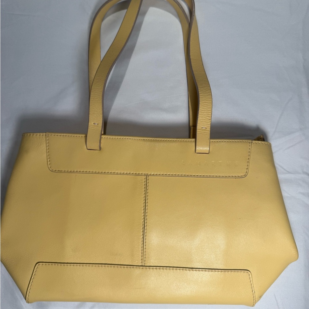 Lamarthe Yellow Leather Shoulder Bag